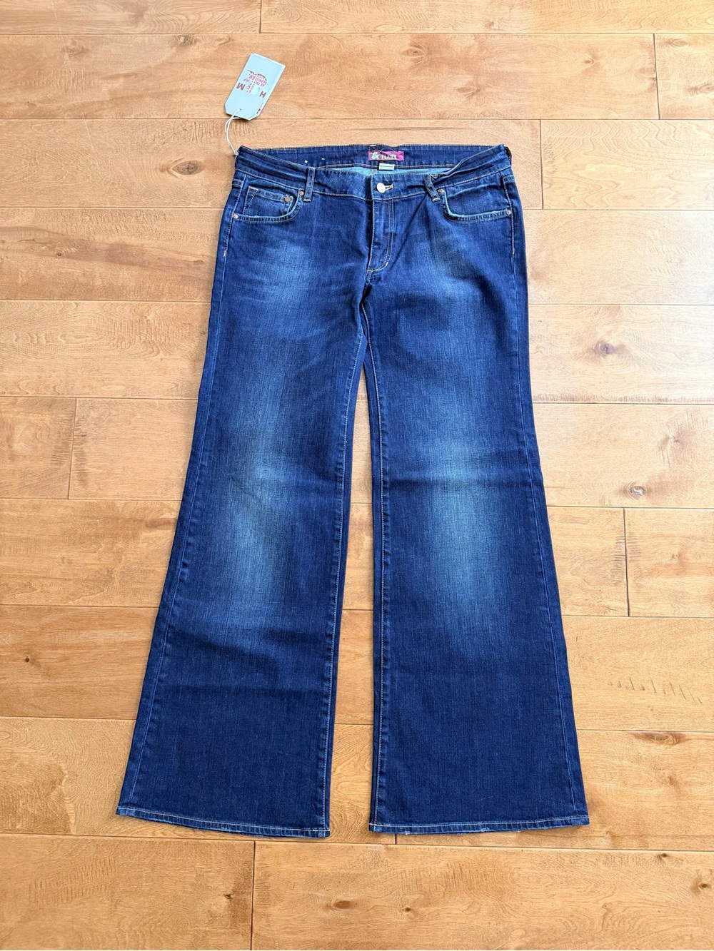 H&M Dark Blue Flare Wide-Leg Jeans